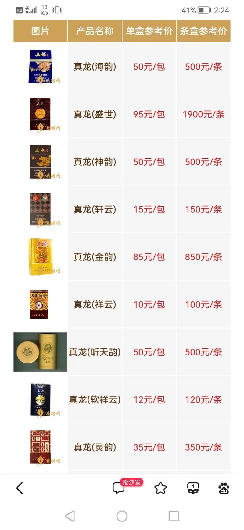 真龙高端细长香烟价格【真龙高端细长香烟价格图片】